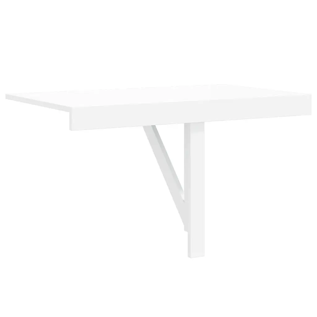 Folding Wall Table White 100x60 cm Space-Saving Mounted Kitchen Desk Compact