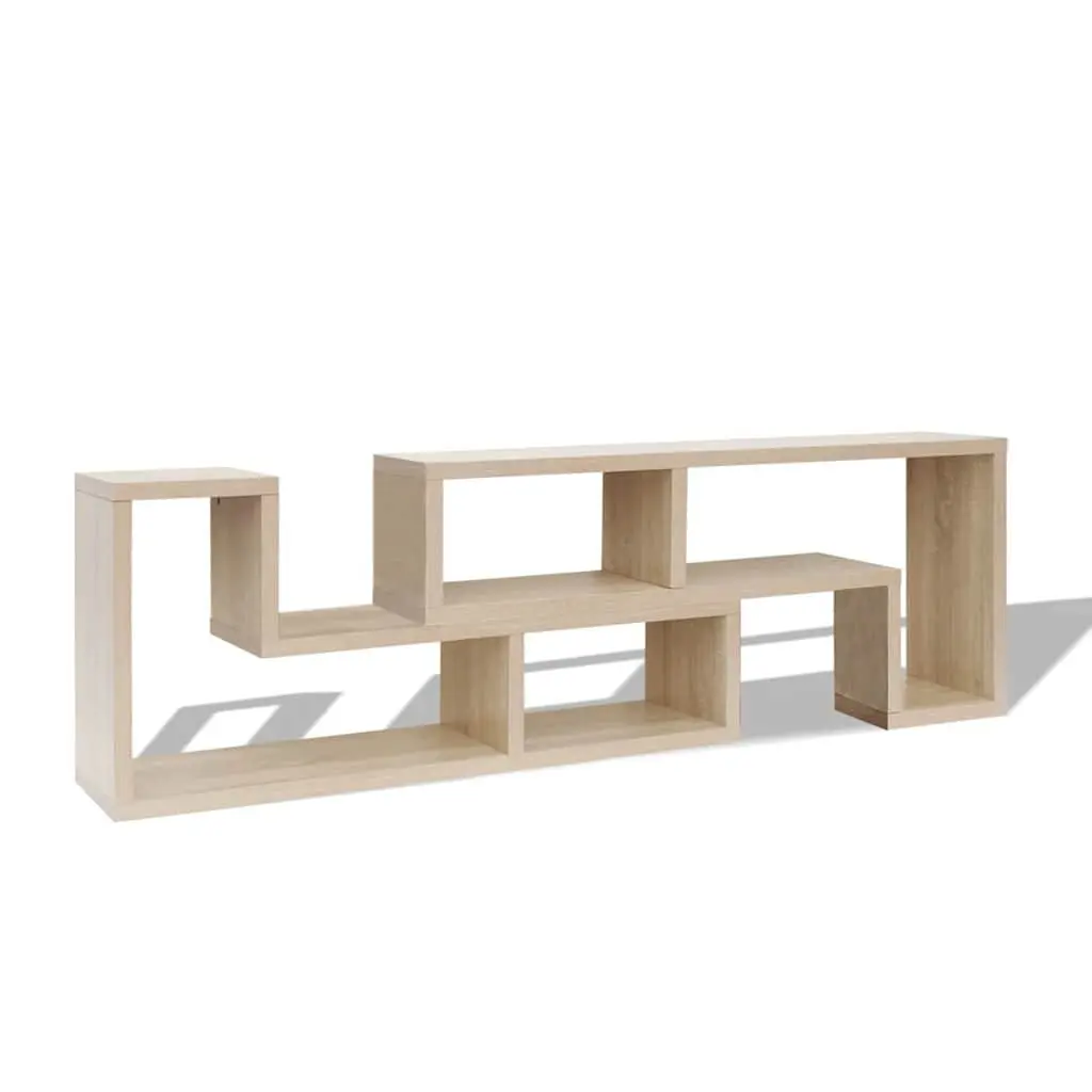 Brown TV Cabinet with Flexible Shelving