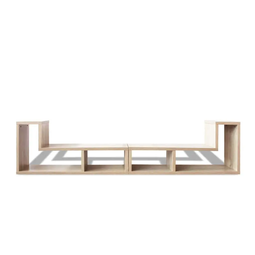 Brown TV Cabinet with Flexible Shelving