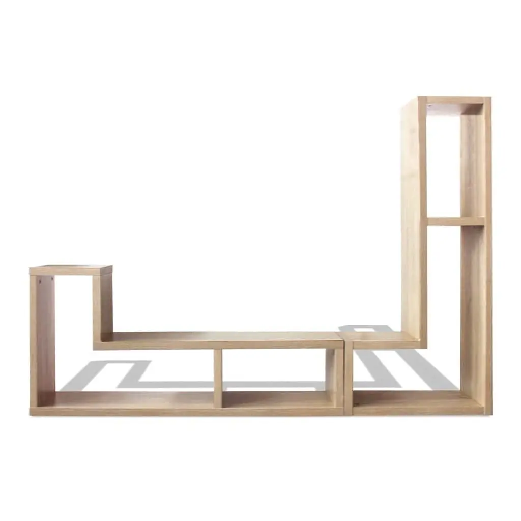 Brown TV Cabinet with Flexible Shelving