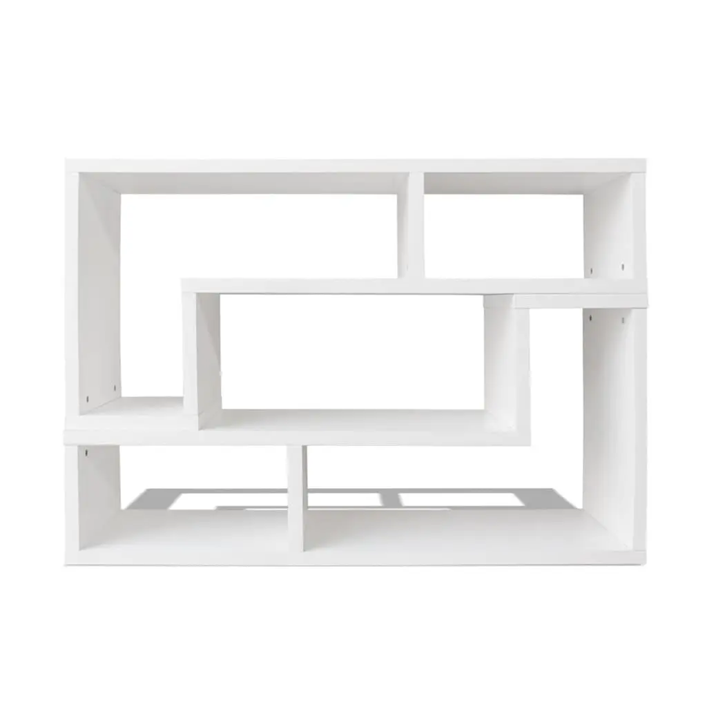TV Cabinet L-Shaped White Storage Unit Media Entertainment Shelving Furniture