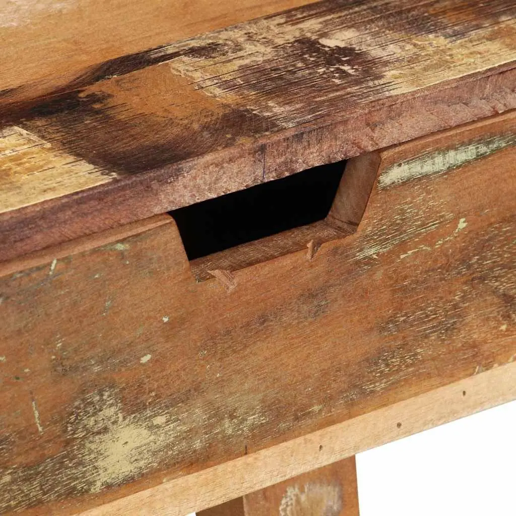 Desk Vintage Style Solid Reclaimed Wood with Two Drawers