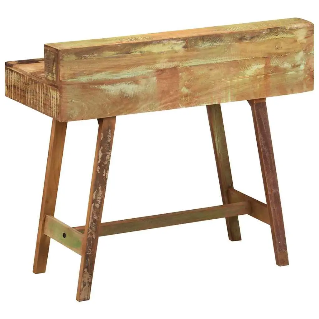 Desk Vintage Style Solid Reclaimed Wood with Two Drawers