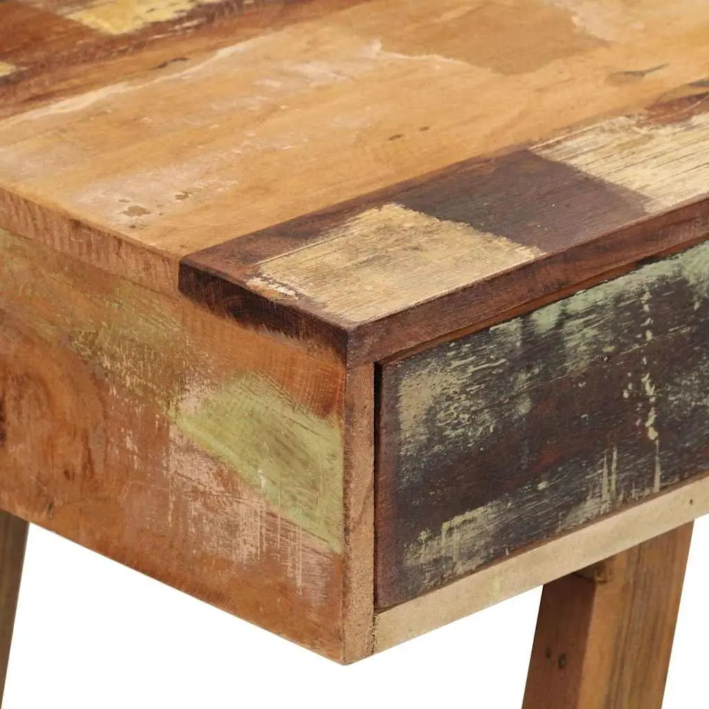 Desk Vintage Style Solid Reclaimed Wood with Two Drawers