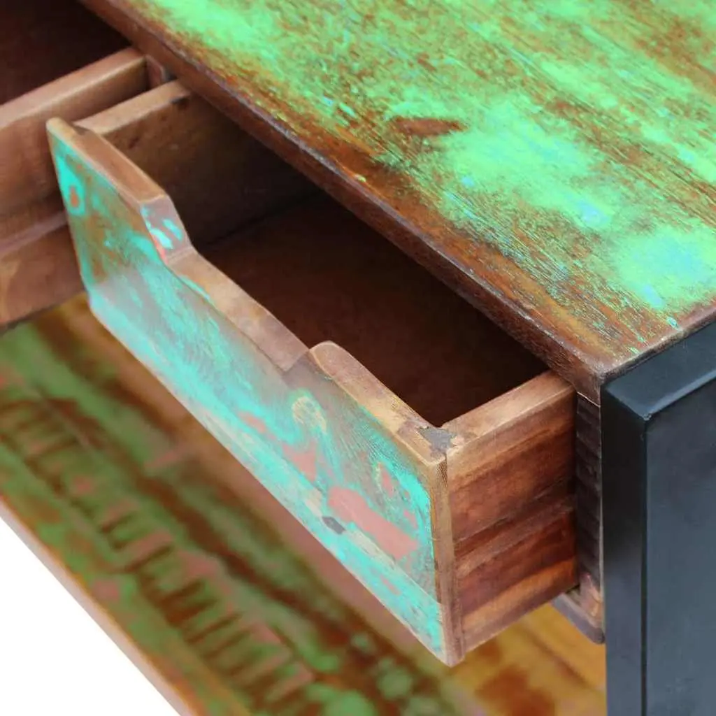 Wooden Sideboard 3 Drawers Solid Reclaimed Wood Storage Cabinet Console Table