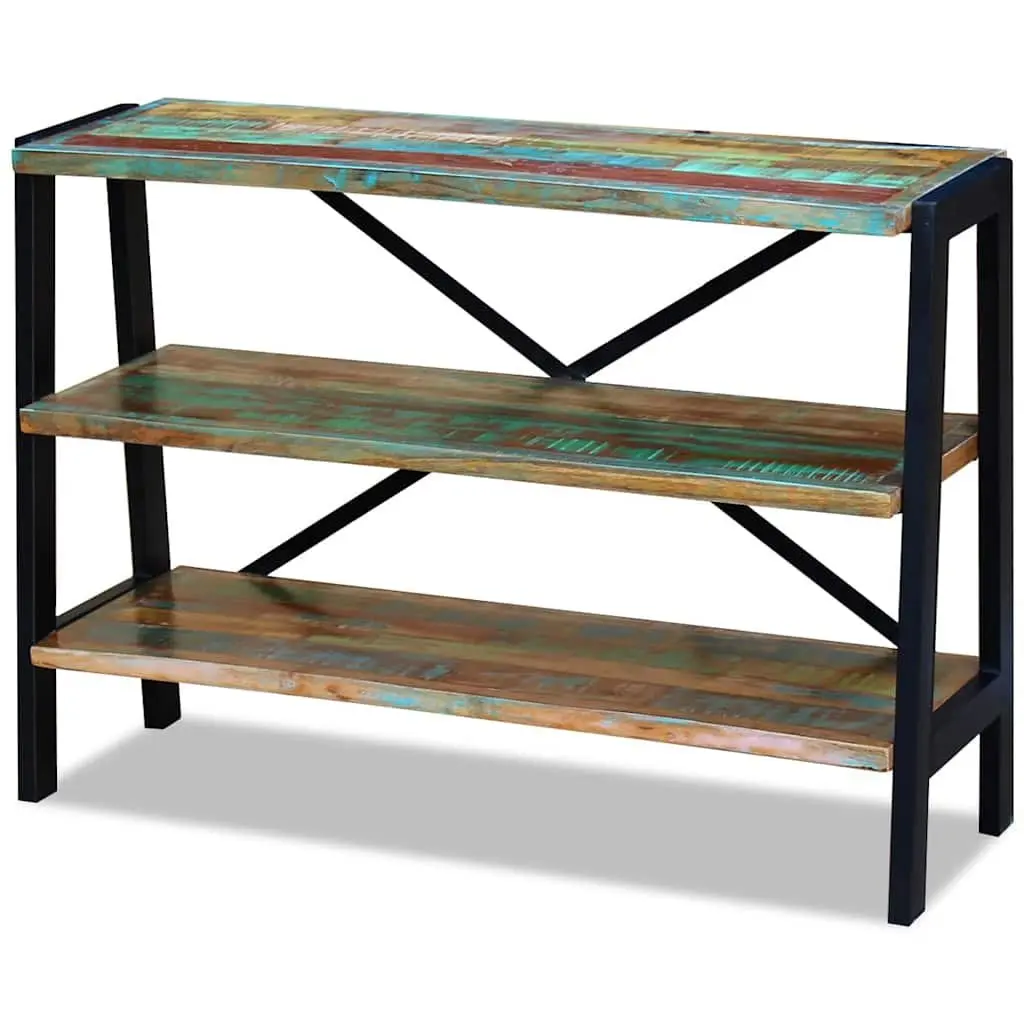 Sideboard Vintage-Style Solid Reclaimed Wood 3 Shelves Storage Cabinet Console Table