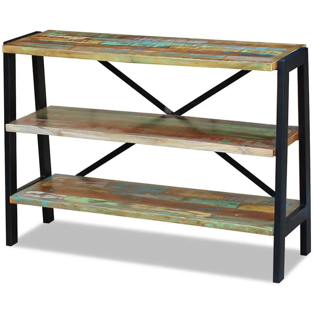 Sideboard Vintage-Style Solid Reclaimed Wood 3 Shelves Storage Cabinet Console Table