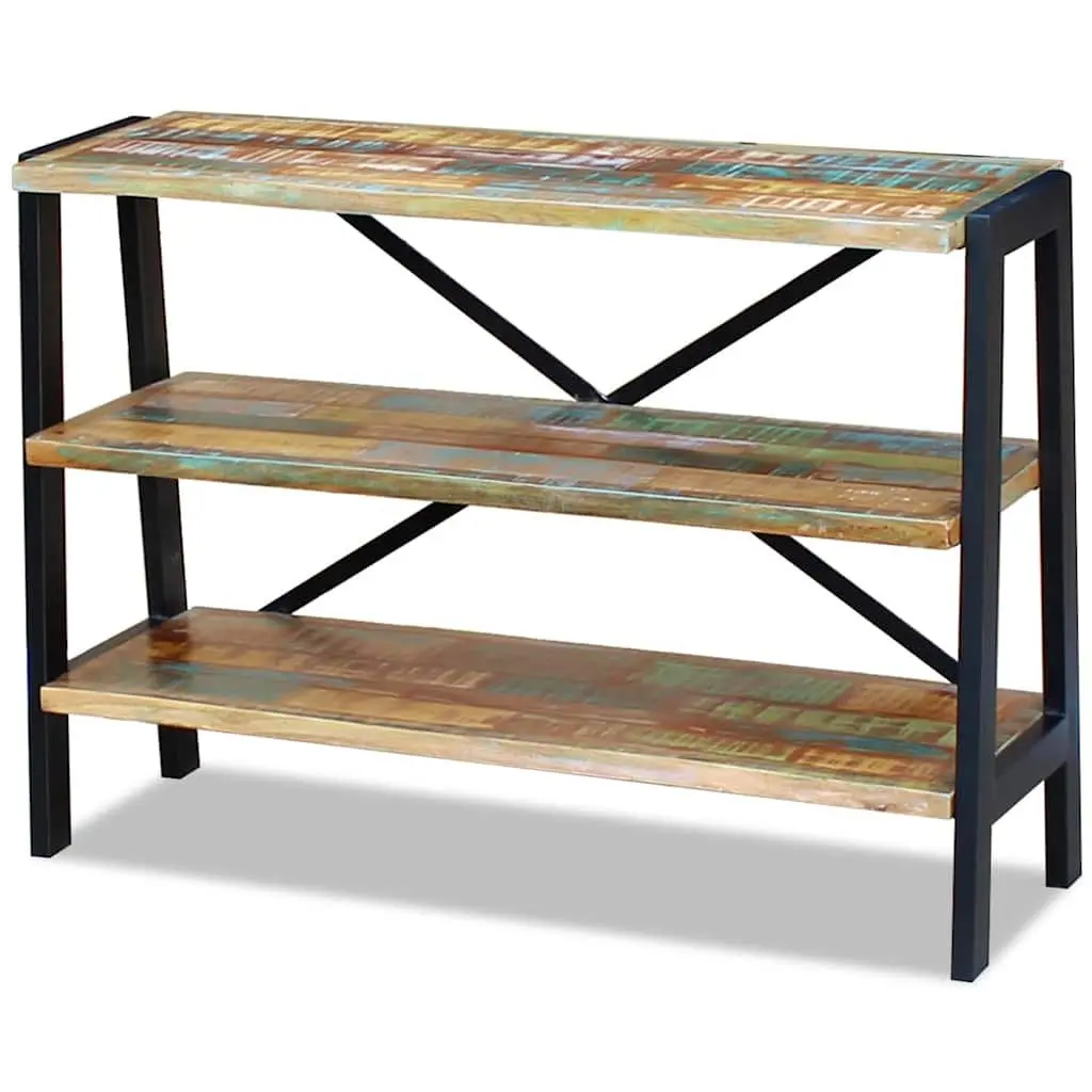 Sideboard Vintage-Style Solid Reclaimed Wood 3 Shelves Storage Cabinet Console Table
