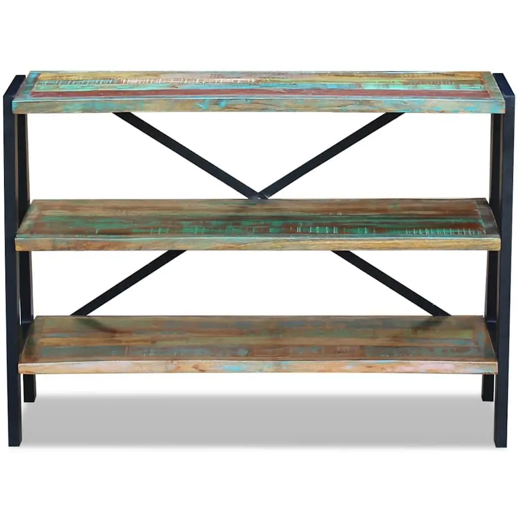Sideboard Vintage-Style Solid Reclaimed Wood 3 Shelves Storage Cabinet Console Table