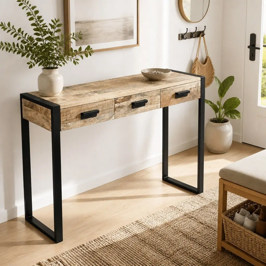 Console Table with 3 Drawers