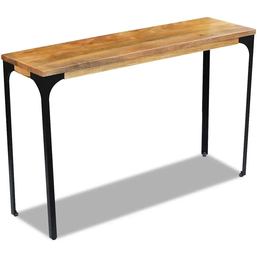 Wooden Console Table Handcrafted Solid Wood 120x35x76cm Living Room Accent Furniture