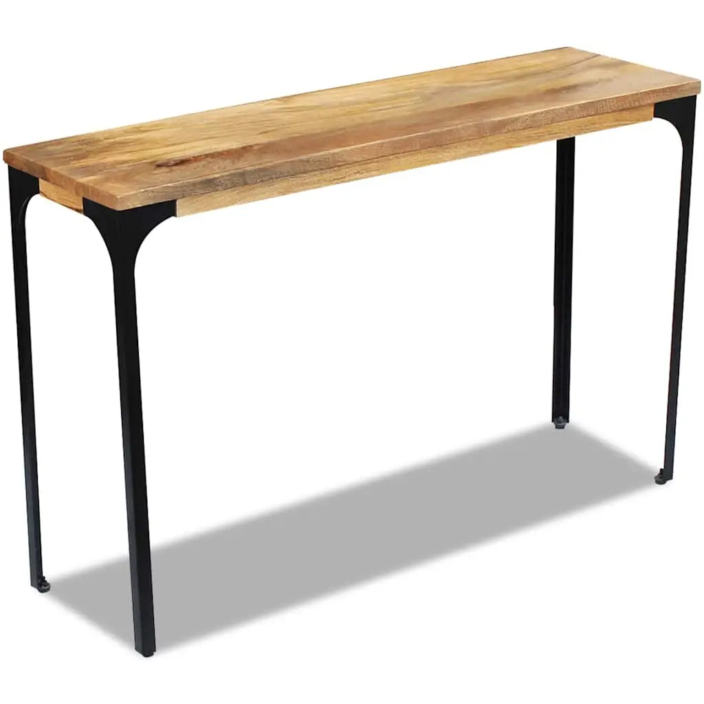 Wooden Console Table Handcrafted Solid Wood 120x35x76cm Living Room Accent Furniture