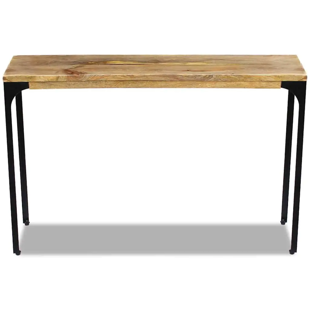 Wooden Console Table Handcrafted Solid Wood 120x35x76cm Living Room Accent Furniture