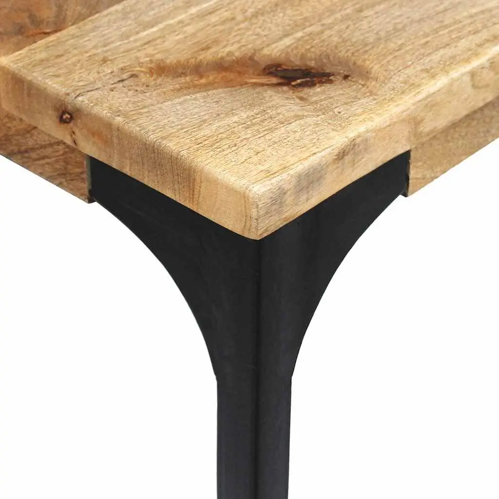 Wooden Console Table Handcrafted Solid Wood 120x35x76cm Living Room Accent Furniture