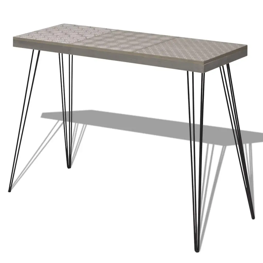 Console Table End Side Accent Display Hallway Furniture Stylish Grey Design