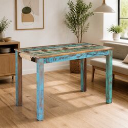 Dining Table Solid Reclaimed Wood Kitchen Room Furniture Antique Style Handmade