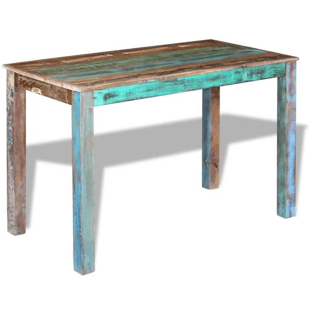 Dining Table Antique Style Solid Reclaimed Wood Handmade 115 x 60 x 76 cm