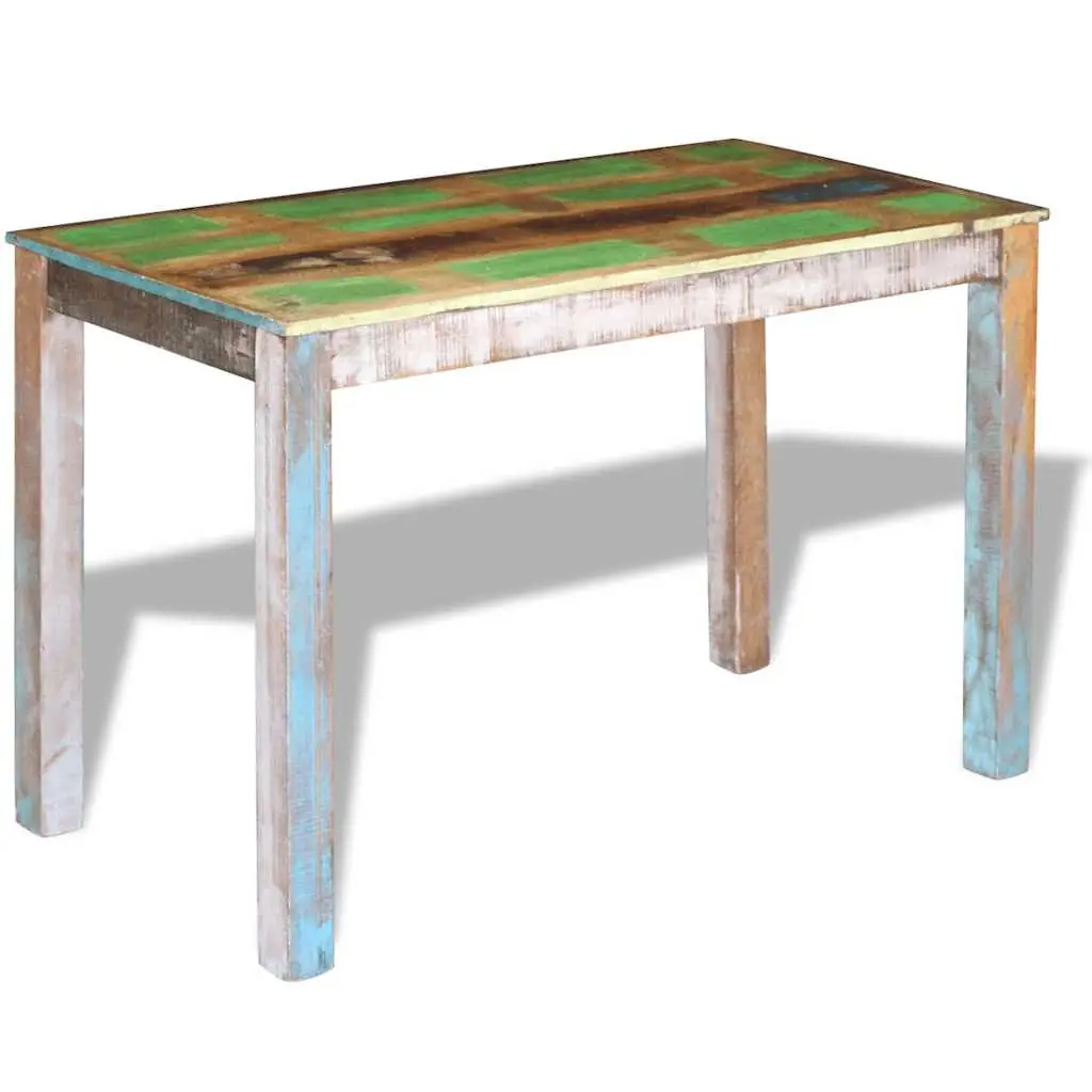 Dining Table Antique Style Solid Reclaimed Wood Handmade 115 x 60 x 76 cm