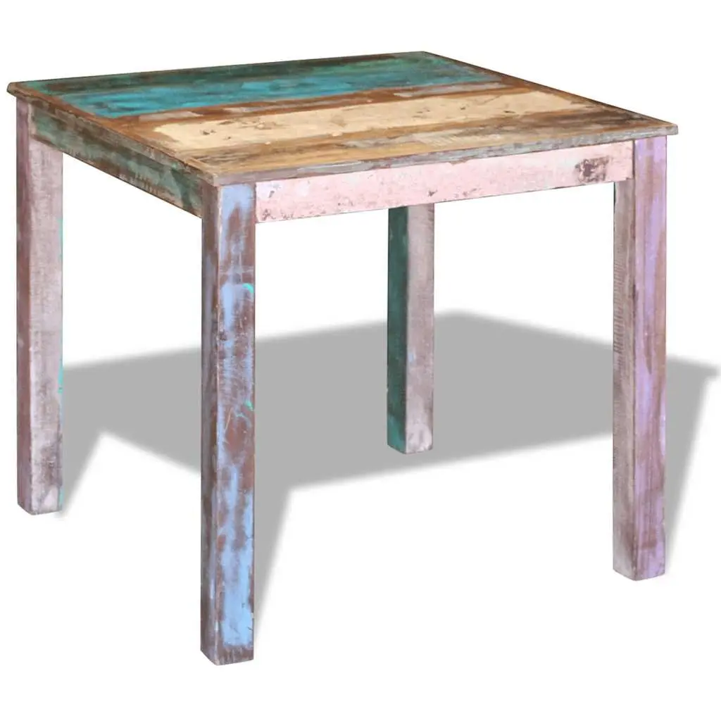 Antique Style Dining Table Solid Reclaimed Wood Kitchen Room Furniture