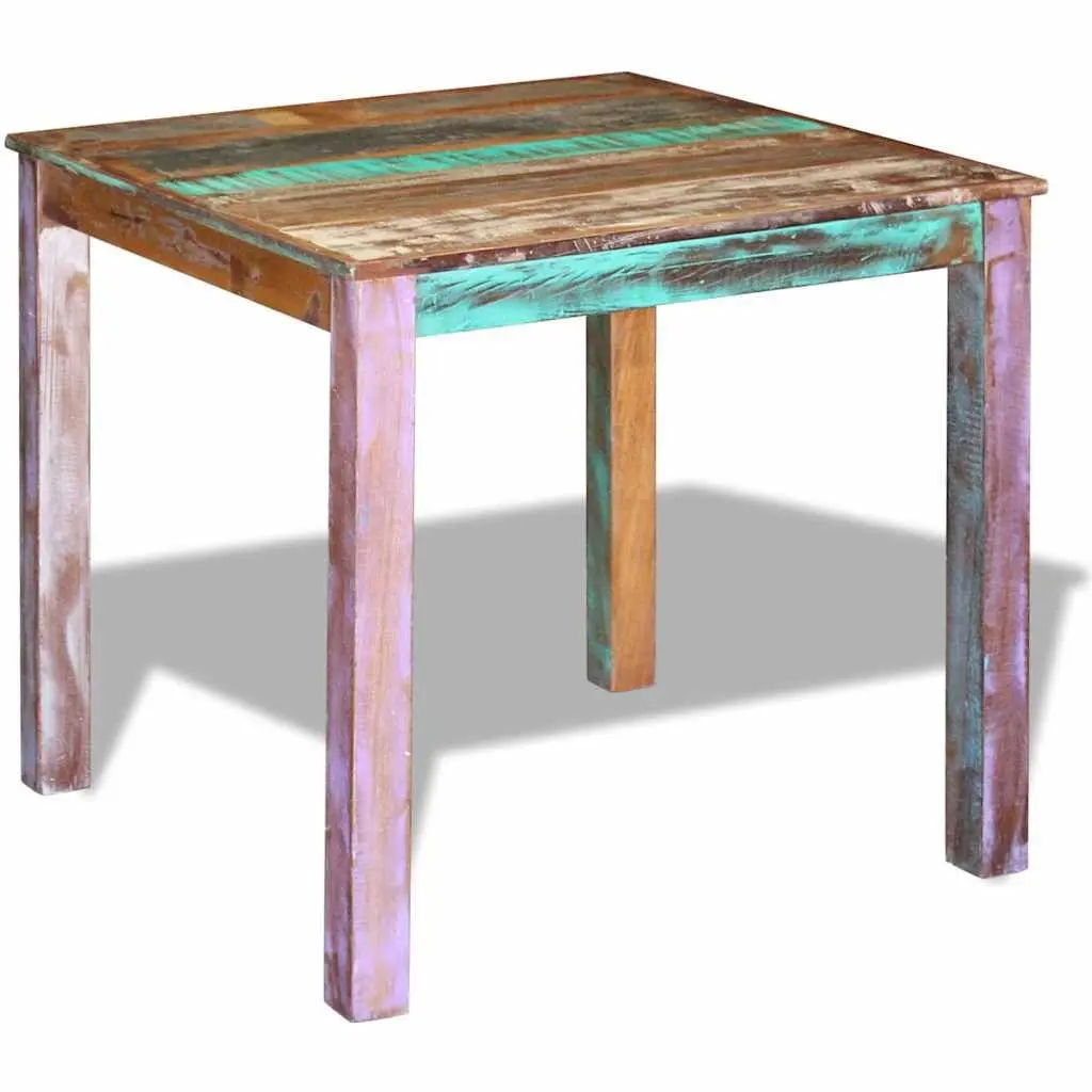 Antique Style Dining Table Solid Reclaimed Wood Kitchen Room Furniture