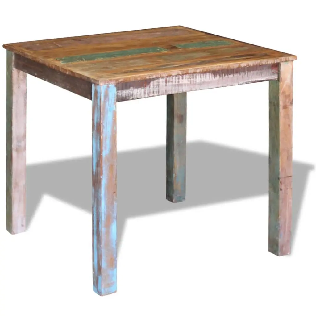 Antique Style Dining Table Solid Reclaimed Wood Kitchen Room Furniture