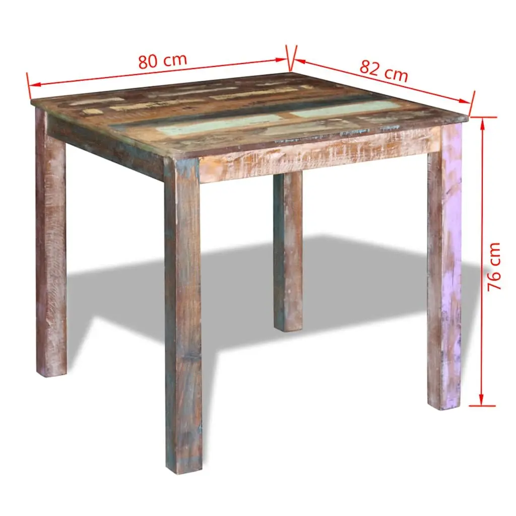 Antique Style Dining Table Solid Reclaimed Wood Kitchen Room Furniture