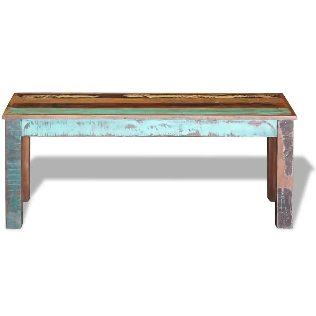 Reclaimed Wood Bench Vintage Antique Style Handmade 110 x 35 x 45 cm