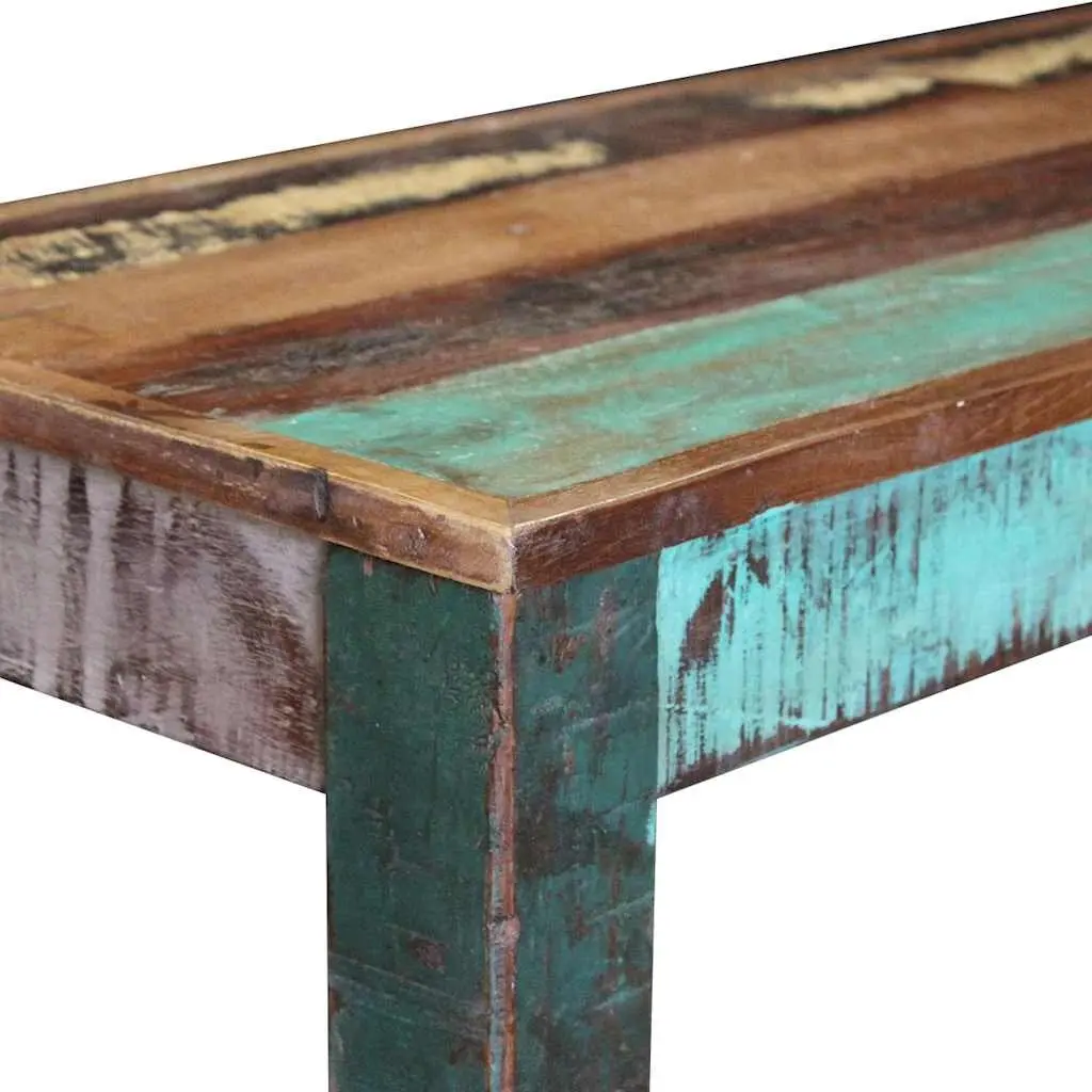 Reclaimed Wood Bench Vintage Antique Style Handmade 110 x 35 x 45 cm