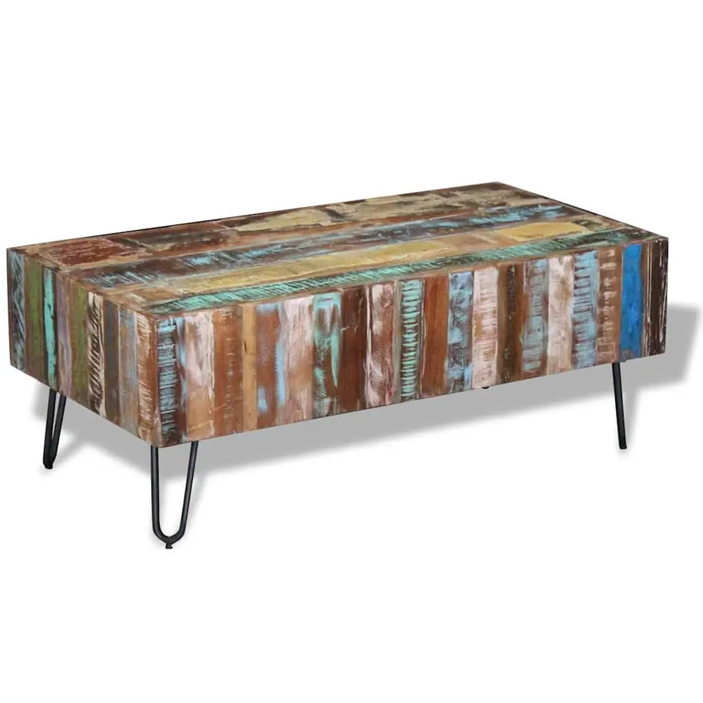 Coffee Table Handmade Retro Solid Reclaimed Wood 100 x 50 x 38 cm