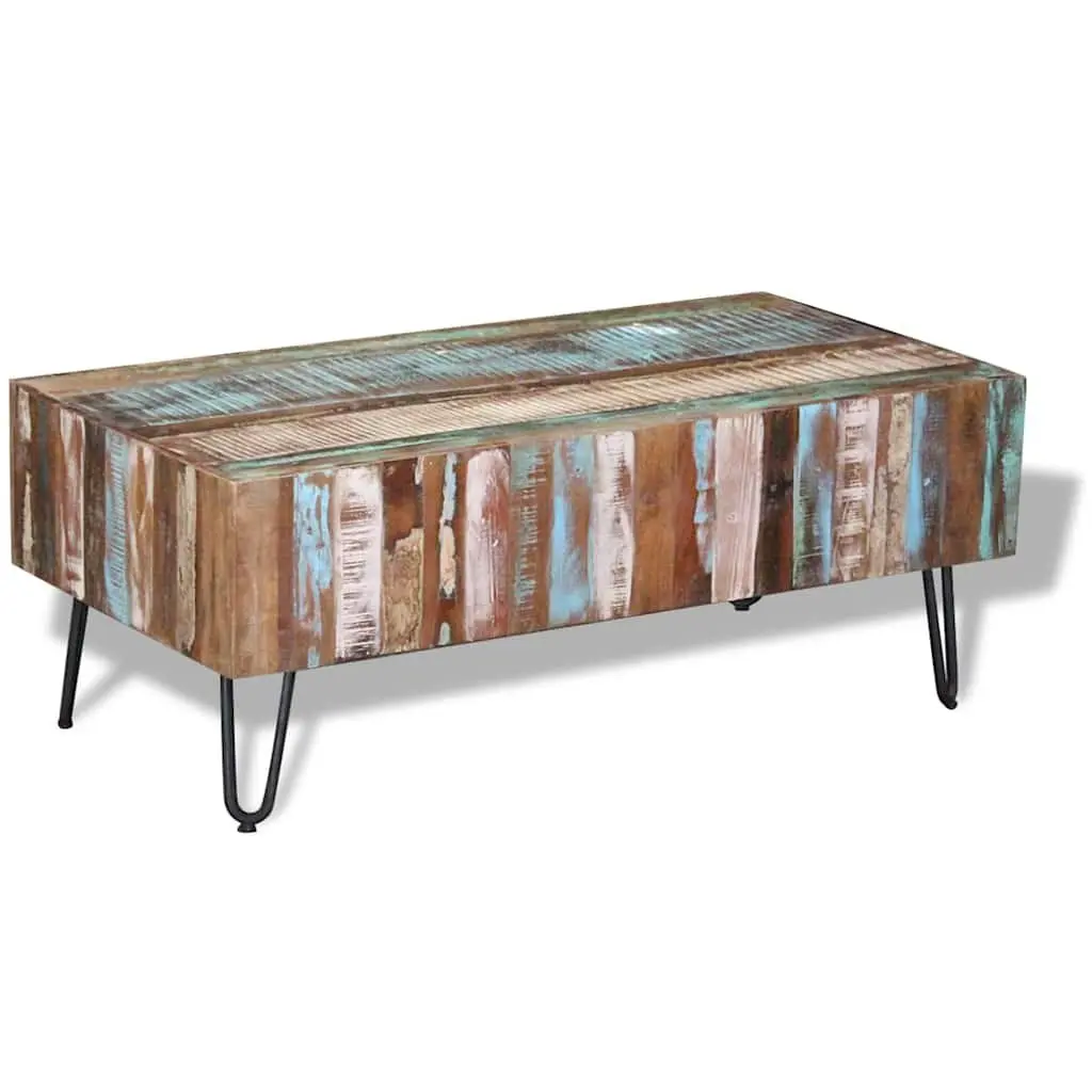 Coffee Table Handmade Retro Solid Reclaimed Wood 100 x 50 x 38 cm