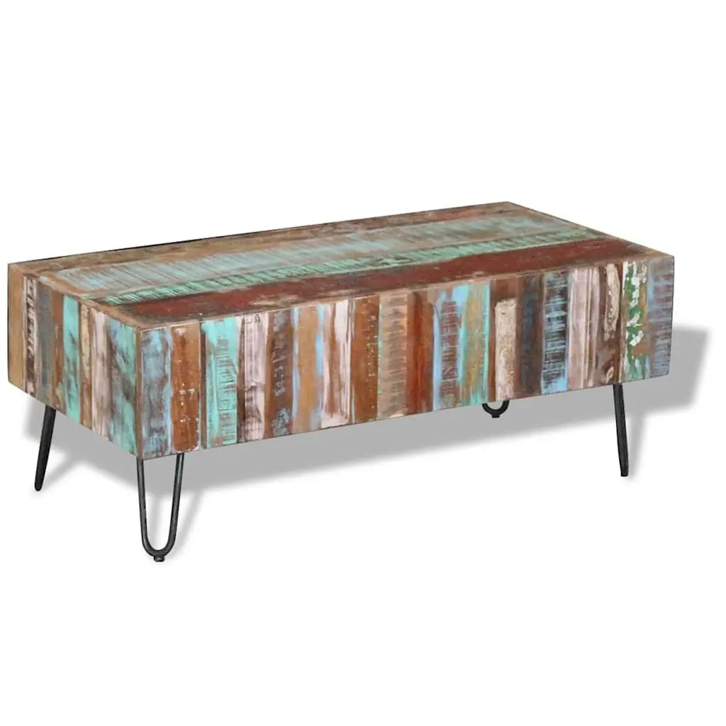 Coffee Table Handmade Retro Solid Reclaimed Wood 100 x 50 x 38 cm
