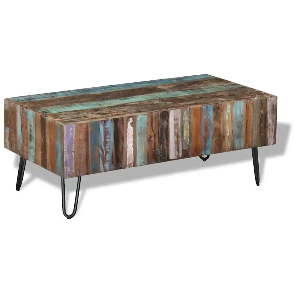 Coffee Table Handmade Retro Solid Reclaimed Wood 100 x 50 x 38 cm