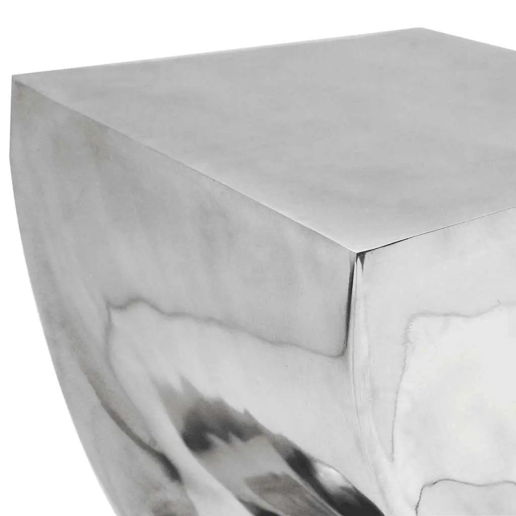 Twisted Aluminium Stool Side Table End Table Display Stand Silver