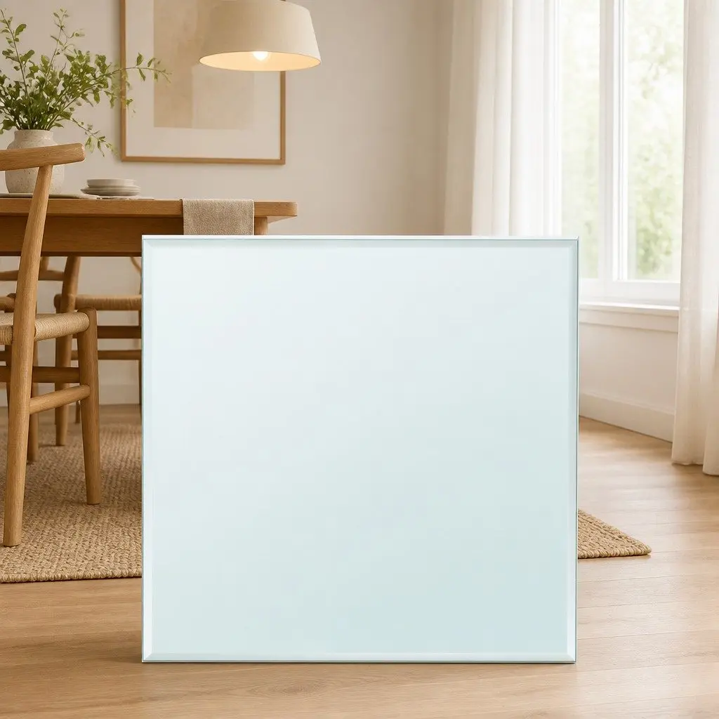 Tempered Glass Table Top Square Transparent 700x700mm