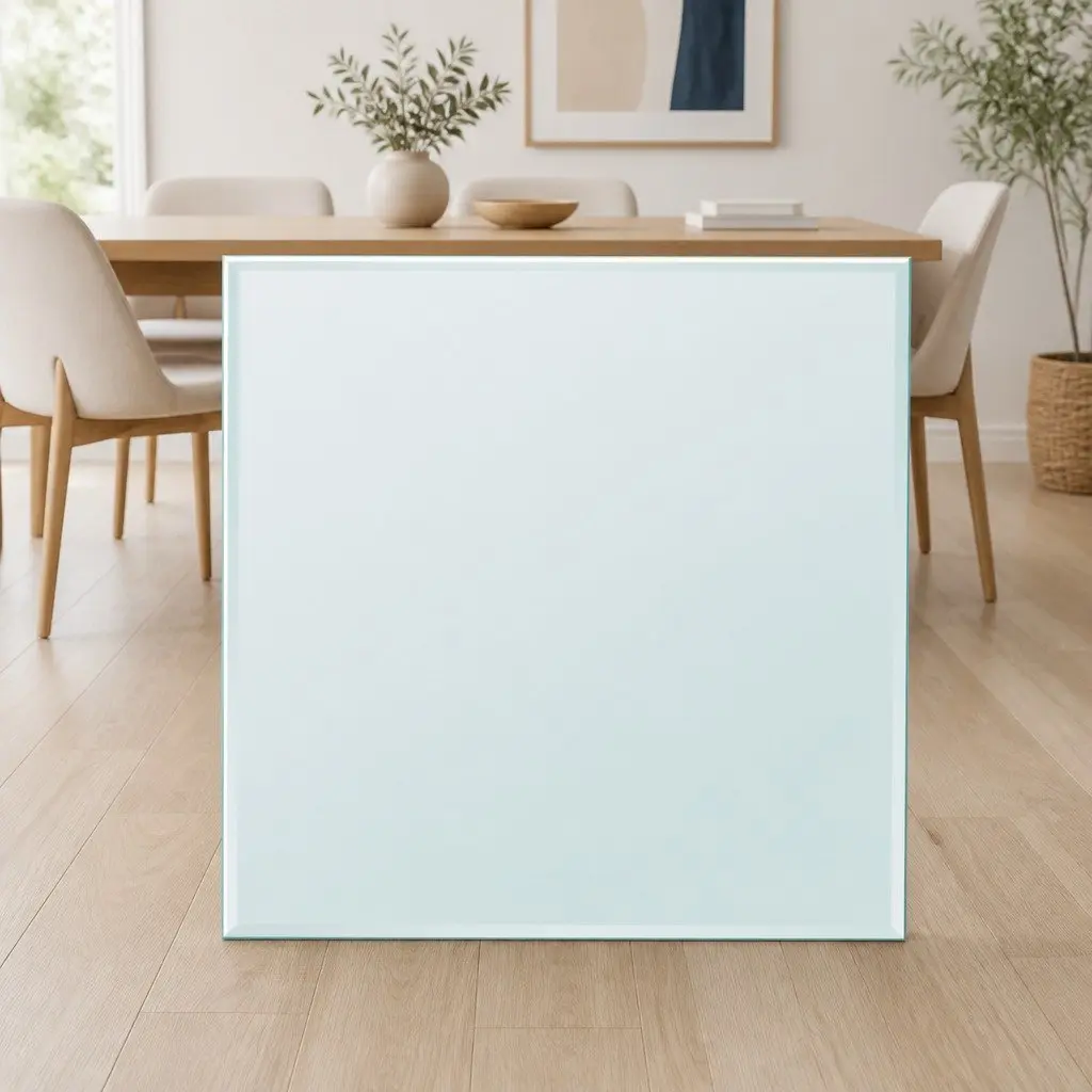 Tempered Glass Table Top Square Transparent 800x800 mm