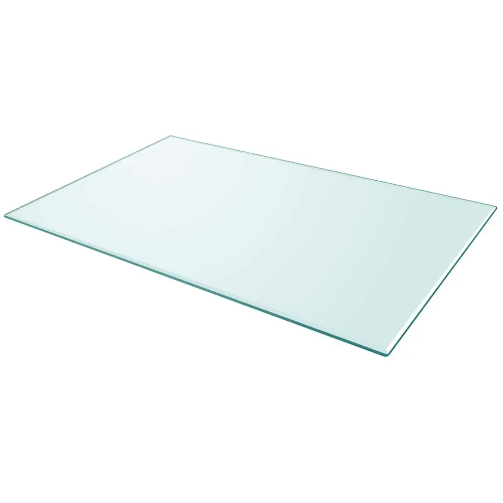 Tempered Glass Table Top Clear Rectangular 1000x620mm