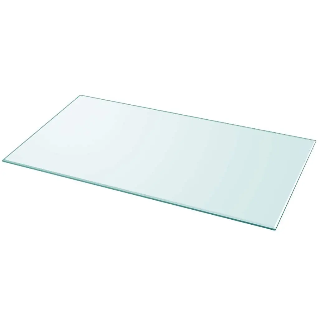 Tempered Glass Table Top Rectangular Clear 1200x650mm