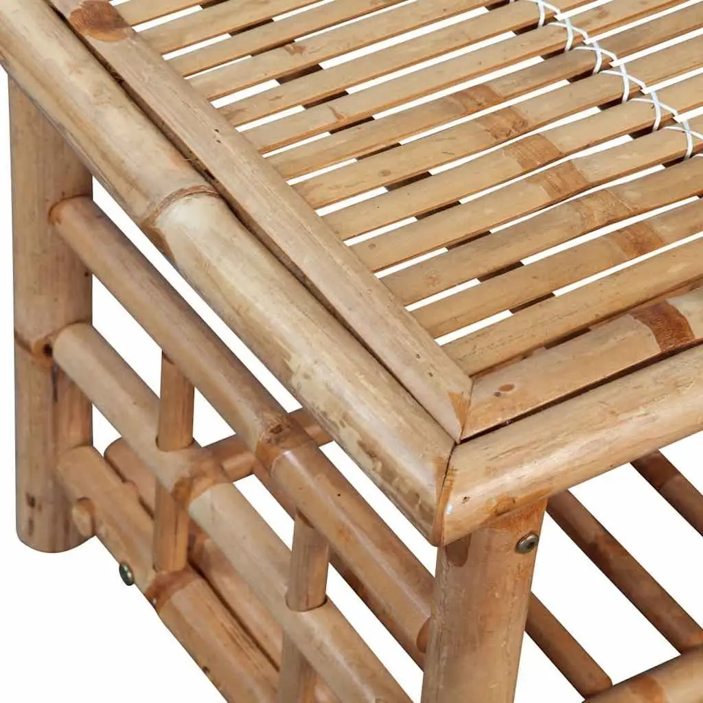 Coffee Table Bamboo Brown Living Room Accent Furniture Outdoor Indoor 90x50x45cm