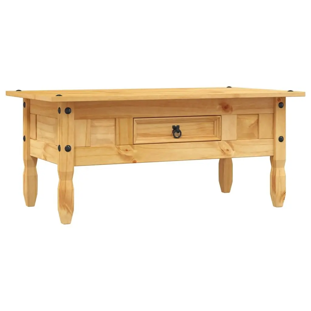 Coffee Table Solid Pine Brown Mexican Corona Style 100 x 55 x 44 cm