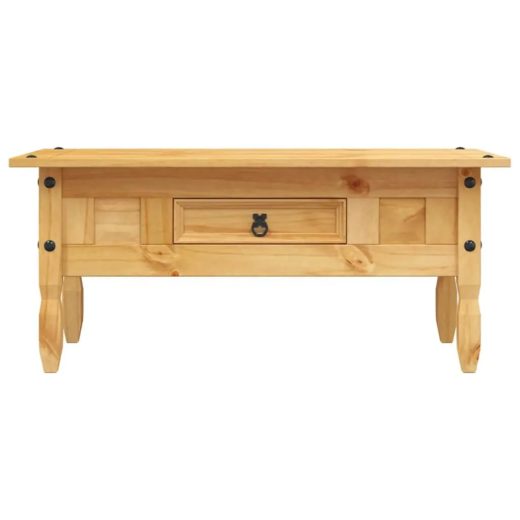 Coffee Table Solid Pine Brown Mexican Corona Style 100 x 55 x 44 cm