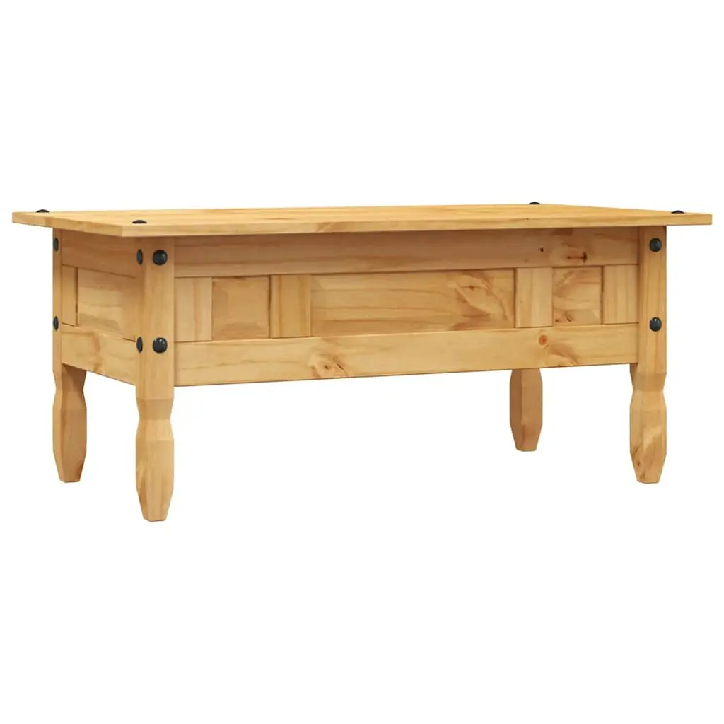 Coffee Table Solid Pine Brown Mexican Corona Style 100 x 55 x 44 cm