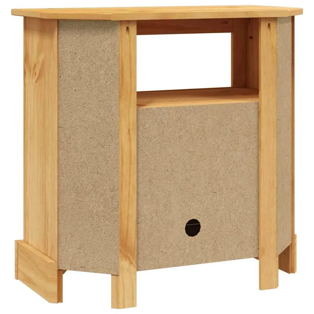 Console Table Side Cabinet Mexican Pine Corona Style Brown Wooden End Table