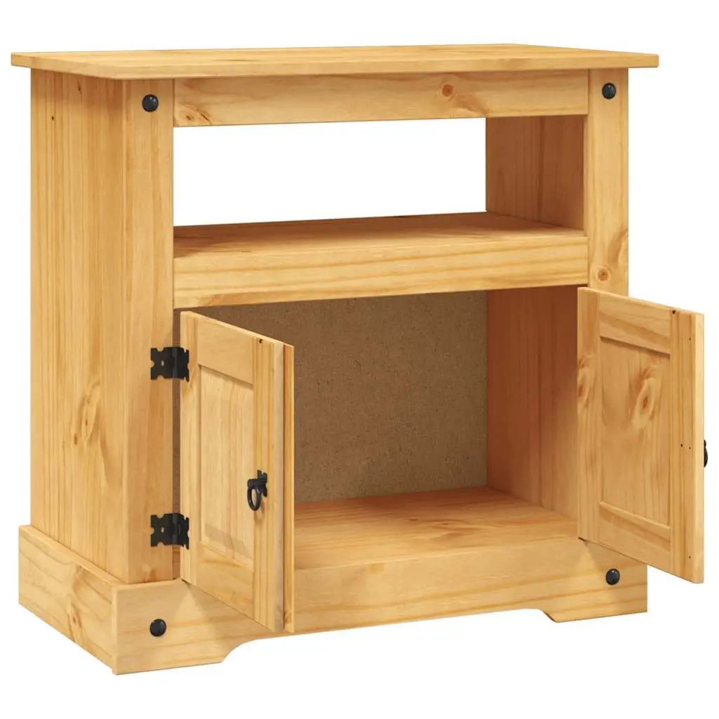TV Cabinet Rustic Brown 80 x 43 x 78 cm Living Room Entertainment Unit Storage Shelf