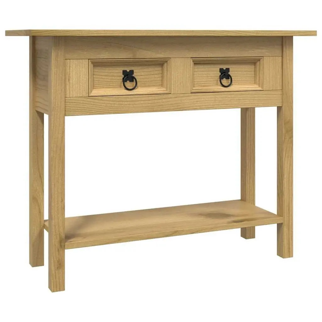 Console Table Rustic Mexican Style Storage Shelf Drawers Accent Hallway Living