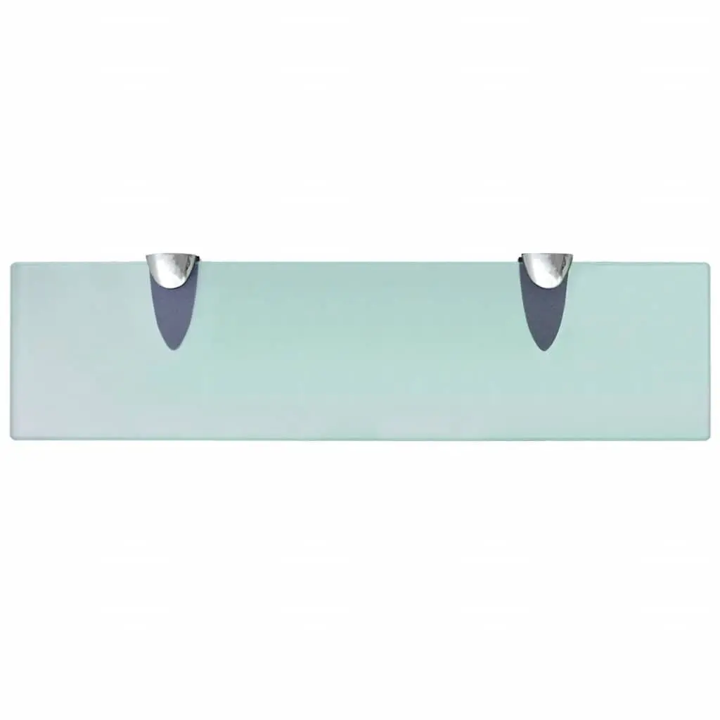 Floating Wall Shelf Transparent Glass 40x10cm Modern Display Storage