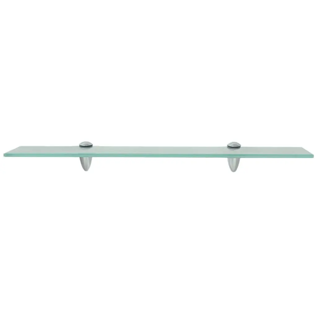 Floating Glass Wall Shelf Transparent 60x10cm Modern Display Storage Bracket