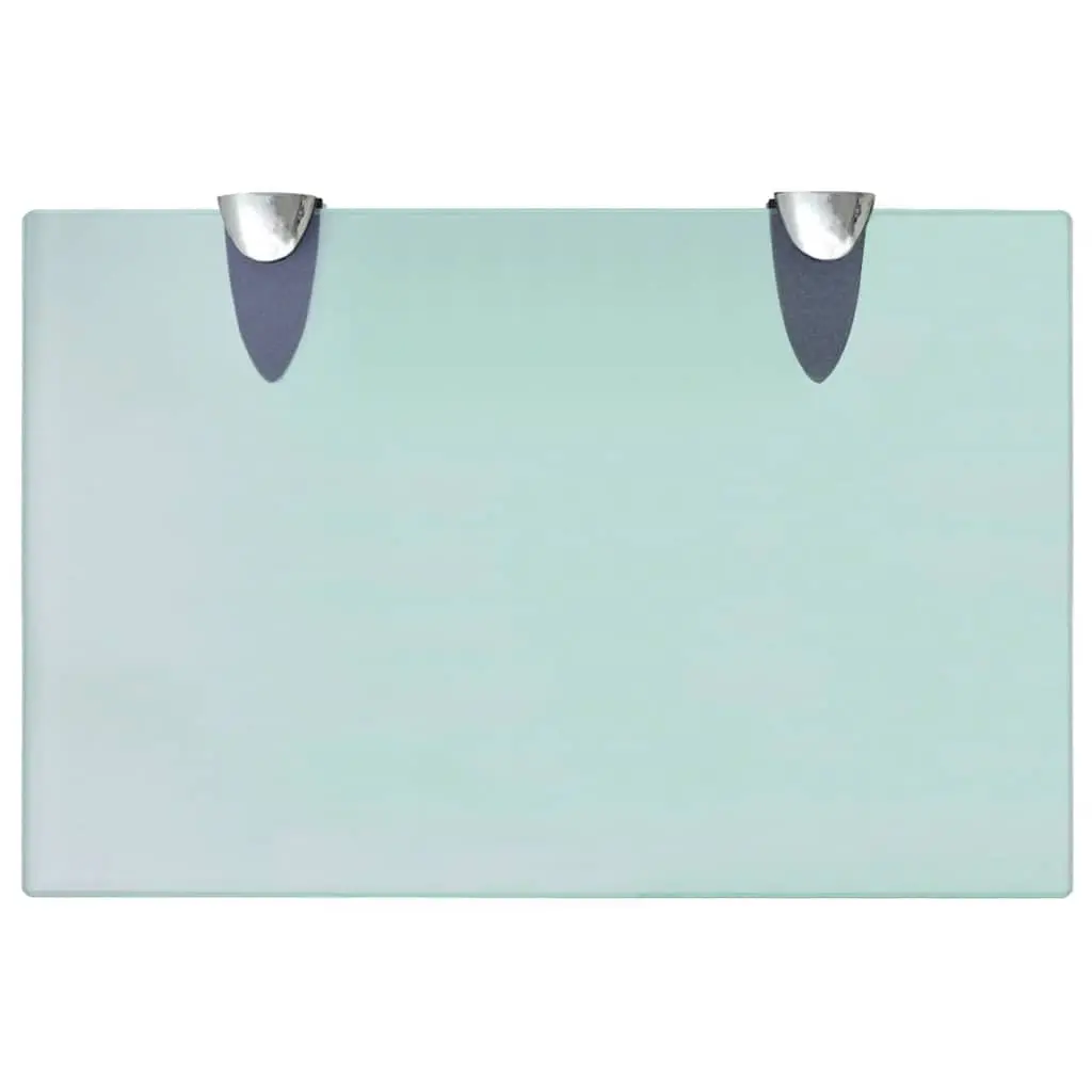Floating Wall Shelf Transparent Glass 30x20 cm Modern Display Bracket