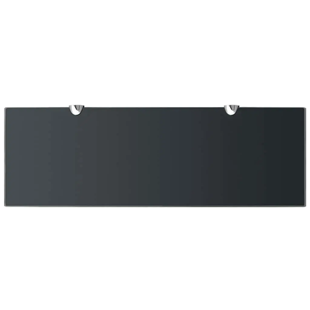 Black Floating Glass Wall Shelf
