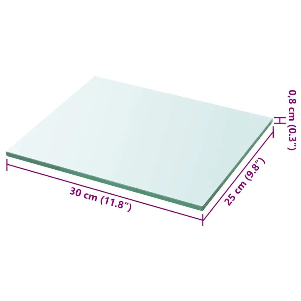 Glass Shelf Panel 30x25 cm for Displaying Items