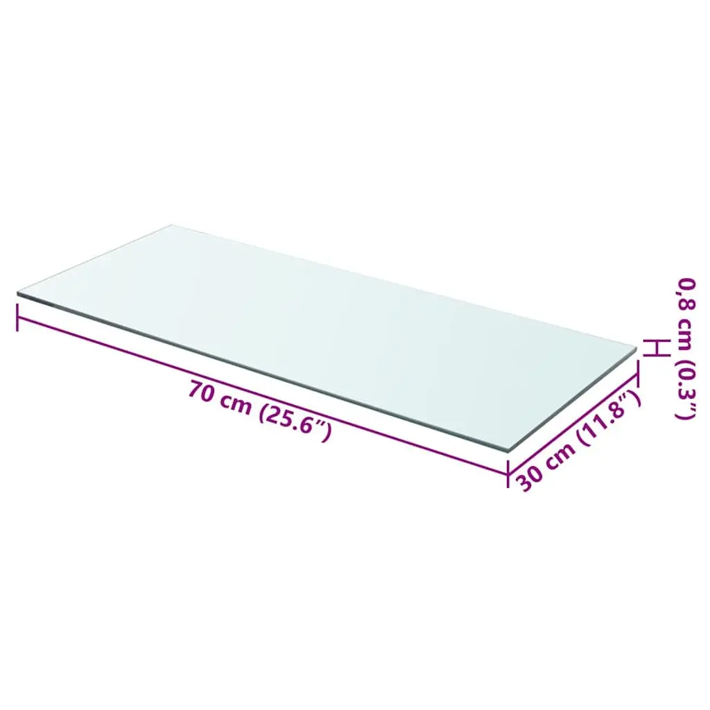 Glass Shelf Panel 70x30cm for Display